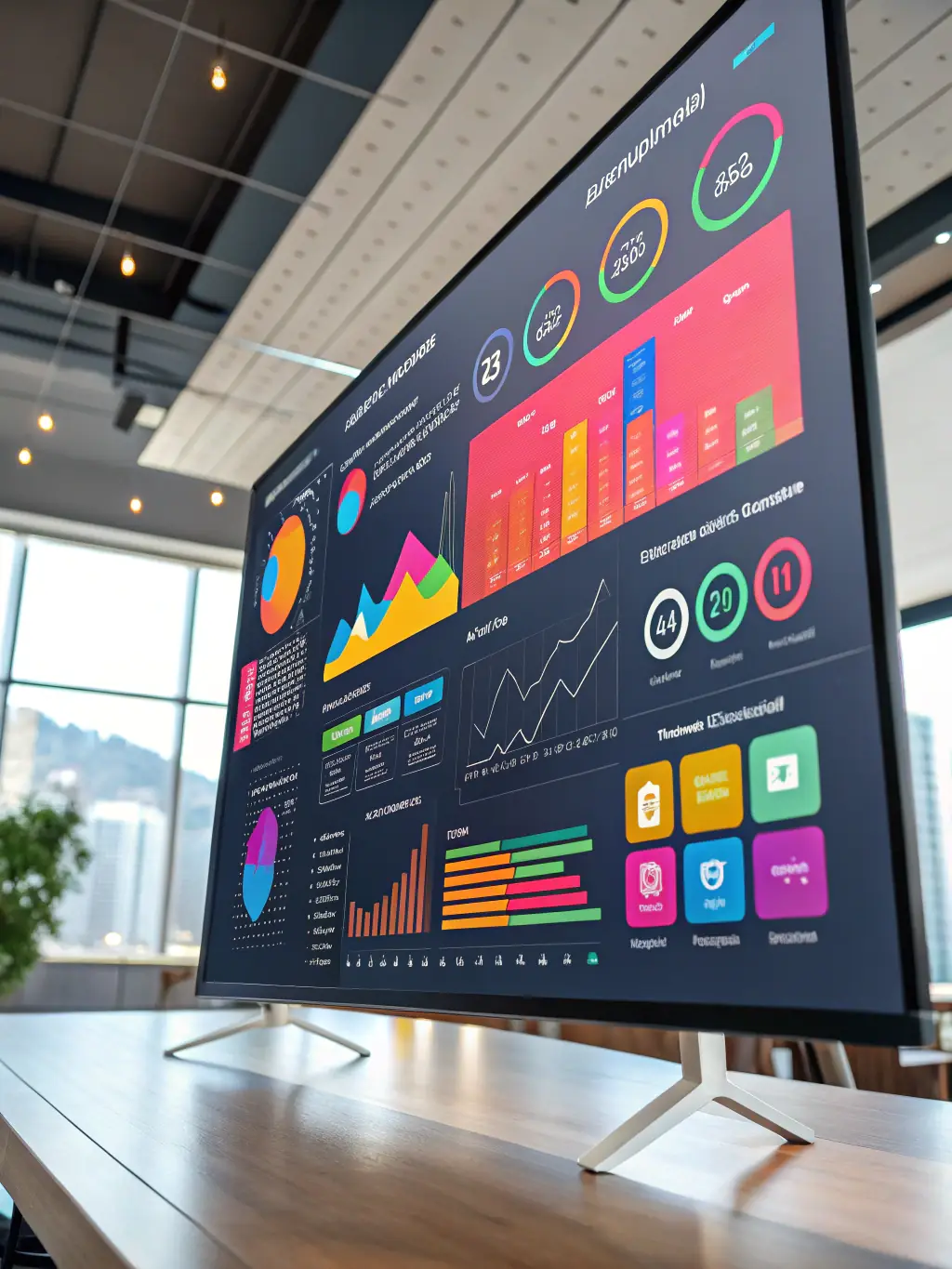A digital dashboard displaying analytics and social media engagement metrics, illustrating Resurgence Brokerage's data-driven digital marketing solutions.